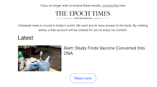 the Epoch Times false claim screenshot